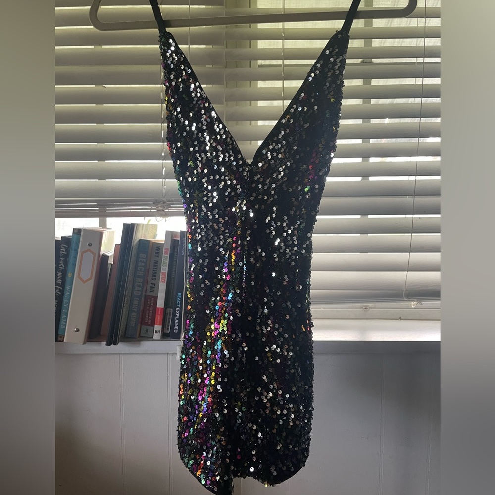 Sequin Romper with low back from Forever 21, size: Small